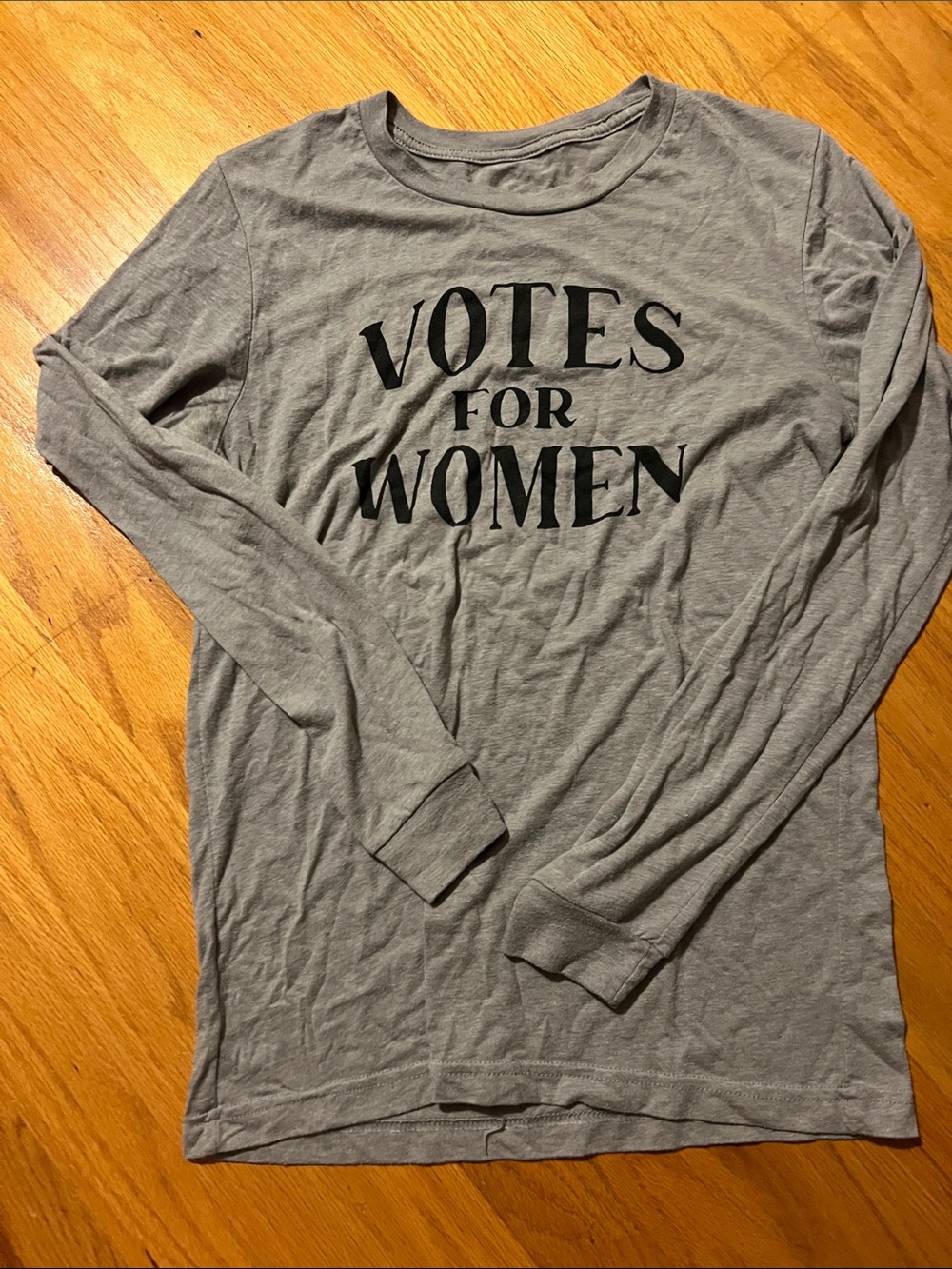 Gray "Votes For Women" Long Sleeve Tee